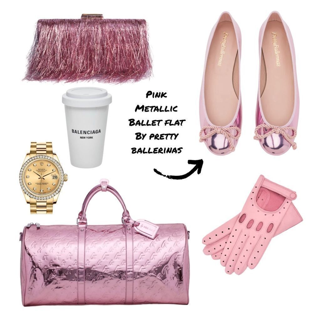 Metallic Pink Pretty Ballerinas Flats